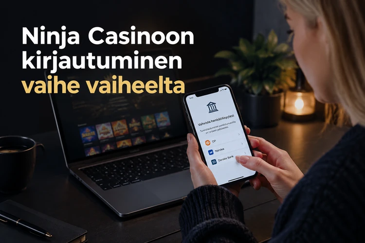 Ninja Casinoon kirjautuminen vaihe vaiheelta